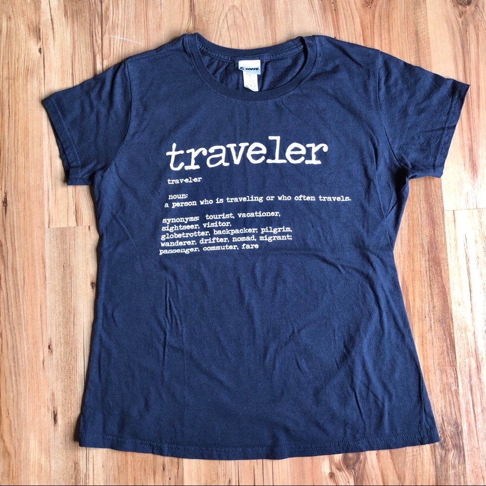NEW SOFFE TRAVELER Tee Shirt Small Blue Women’s NWOT